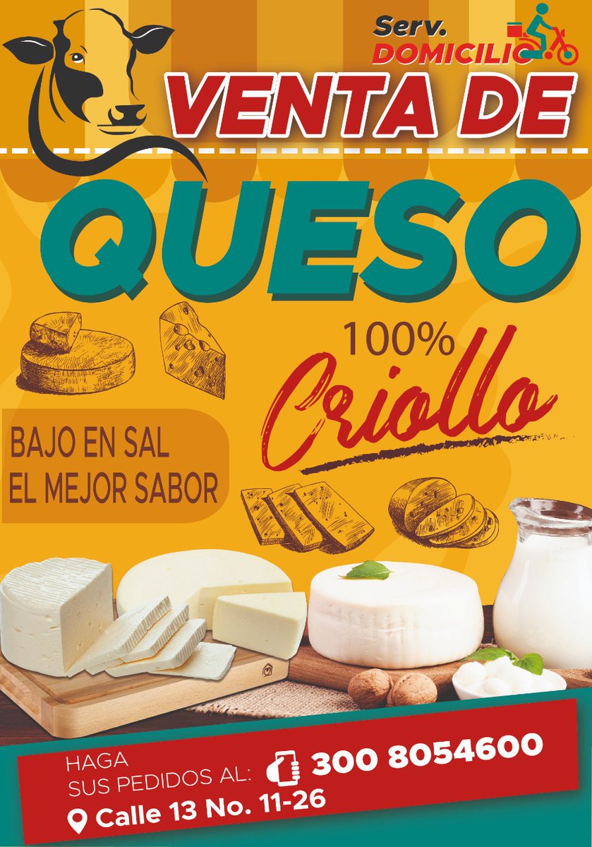 WaryArrieta's tweet photo. Chicos para los que quieran comprar queso, a buen precio y delicioso a la Orden!👏
Por favor RT 
En #Riohacha 
Ayúdenme ahí! 
@PrimoECosta https://t.co/d5citUQYzc