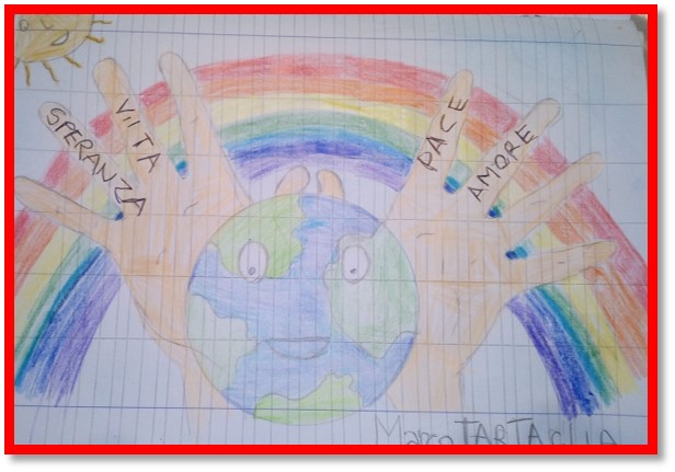 #EarthDay2020 La Terra è mia amica, dobbiamo averne cura,evitando d’inquinarla ,rispettandola con amore, in modo da poterci vivere bene. Noi bambini siamo la speranza di un futuro migliore per la Terra.Marco #OnePeopleOnePlanet #GiornataMondialeDellaTerra <a href="/EarthDayItalia/">Earth Day Italia</a>