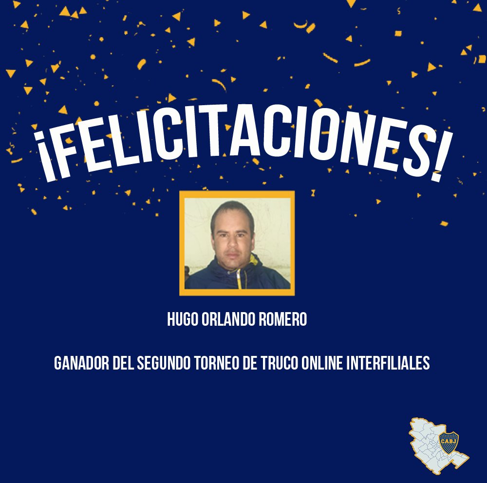 ¡Felicitaciones a <a href="/hugo12romero/">Hugo12romero</a>! Ganador de la segunda edición del torneo de truco online interfiliales 👏👏👏

#DeptoFiliales
#YoMeQuedoEnCasa