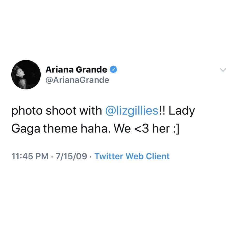 2009: Ariana and Victorious co-star Liz Gillies reveal they are having a Lady Gaga themed photo shoot