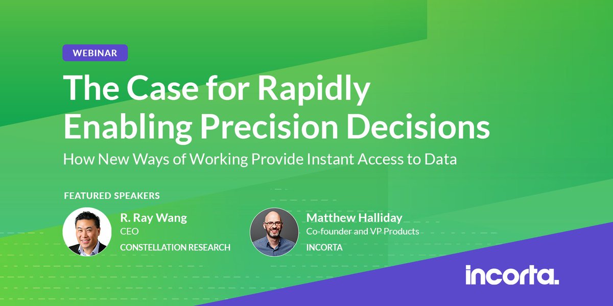 constellationr's tweet photo. Check this out Thursday (4/23)! Join @rwang0 & @layereddelay will discuss how organizations can move from gut-driven decisions to real time data-driven decisions, & steps are required to achieve an #AI-driven future https://t.co/iglI7CECF0 #Incorta #UDAP #DDM https://t.co/h04QvZqTIe