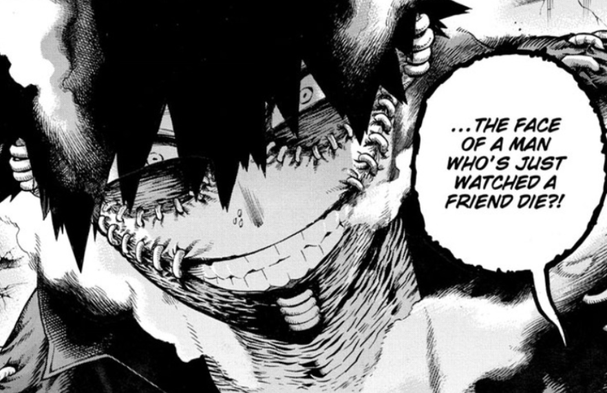 (DABI) Dabi is an agent of destruction. And if he's Touya ('if' lol) then quirk 'pollution' created him. It's why he even exists in the first place - because of Enji being corrupted by quirks, wanting more - and so it ruined Dabi just like atomic radiation did Gojira.