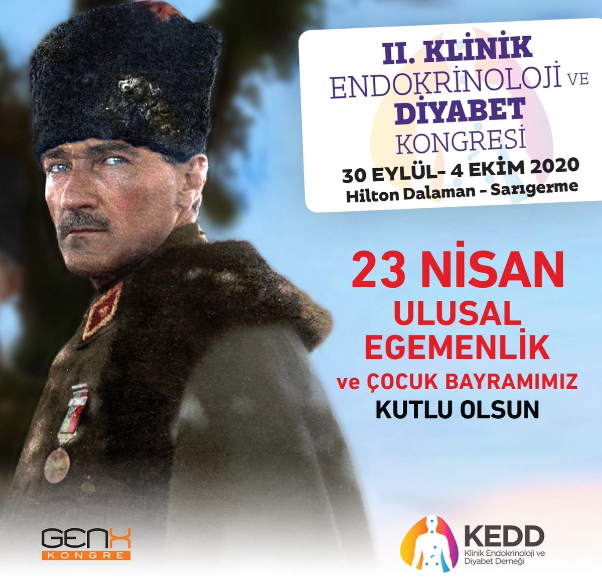 Klinikendokrin's tweet photo. Aziz milletimizin yokluklar ve güçlükler içerisinde istiklal mücadelesinde gösterdiği azim ve kararlılık, bugün daha çağdaş bir Türkiye için ortaya koyduğumuz çabanın da ilham kaynağıdır. 23 Nisan Ulusal Egemenlik Ve Çocuk Bayramınız Kutlu Olsun #kedd #23NisanKutluOlsun #23Nisan https://t.co/opQ6YDyNpT
