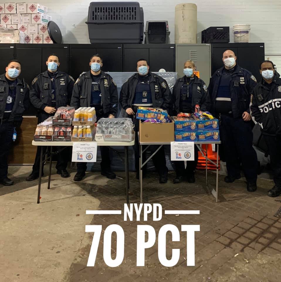 WTCLawyers's tweet photo. We joined the Retired Sergeants Association of the NYC Police Dept &amp; the NYS Fraternal Order of Police Lodge 69 to deliver 600 cases of snacks and energy drinks (donated by BodyArmor) and orange juice (donated by Tropicana) to hospitals &amp; NYPD precincts. More deliveries to come. https://t.co/Z6Emd7ZwtO