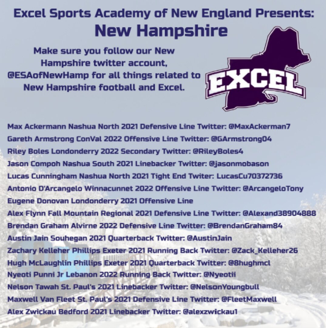 Excel New England Football tweet media