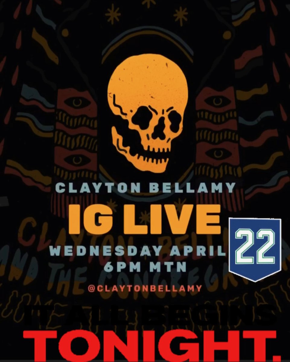 Join our Buddy <a href="/claytonbellamy/">Clayton Bellamy</a>  tonight at 7 for some an amazing music live on Instagram live
