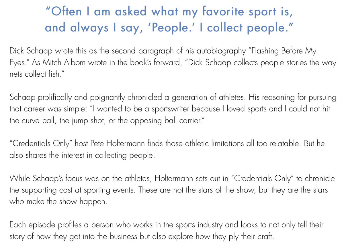 Credentials Only tweet media