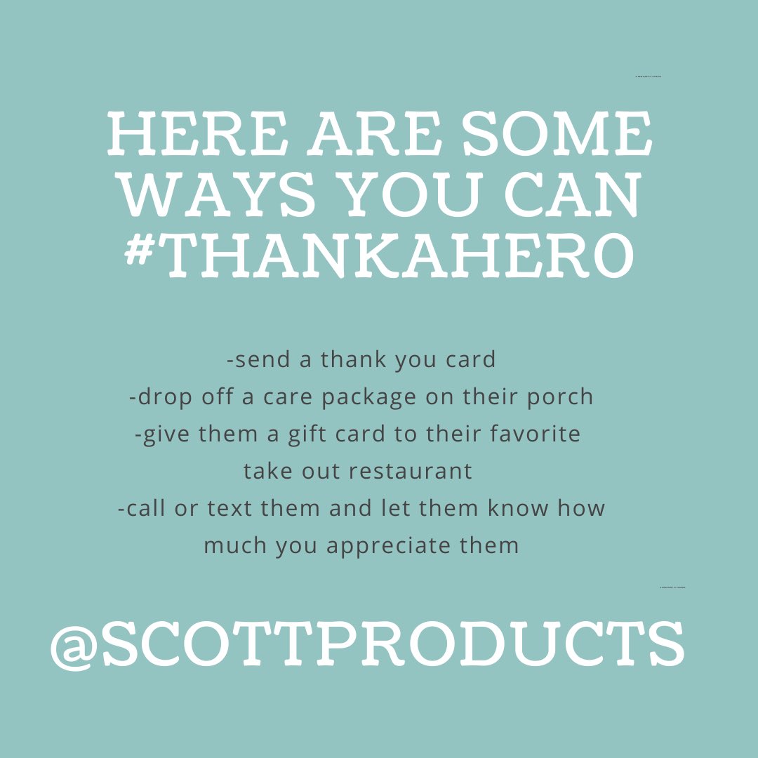 lovelivesweet's tweet photo. We’ve joined @Scottproducts TP &amp; Paper Towels to honor and thank those who can’t stay home.​

Now it’s your turn to See A Hero, #ThankAHero by tagging someone who is on the front lines and let them know how much you appreciate them for all their hard work!! #sponsored https://t.co/JcFAXUbI8Y