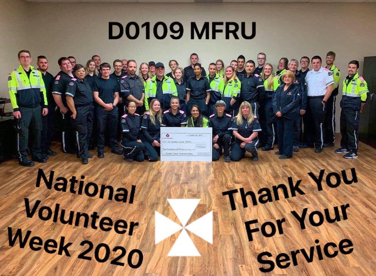 AdamKSTJ's tweet photo. #NationalVolunteerWeek2020 ... Thank you to our Medical First Response volunteers @SJANiagaraMFR for your service to the @NiagaraRegion, you exemplify our @StJohnINTL moto #ProUtilitateHominum (For The Serivce Of Humanity) ... Safe Keeping, Honorary Commissioner Carter 🛡✠⚔️ https://t.co/18qQcXmf7Z