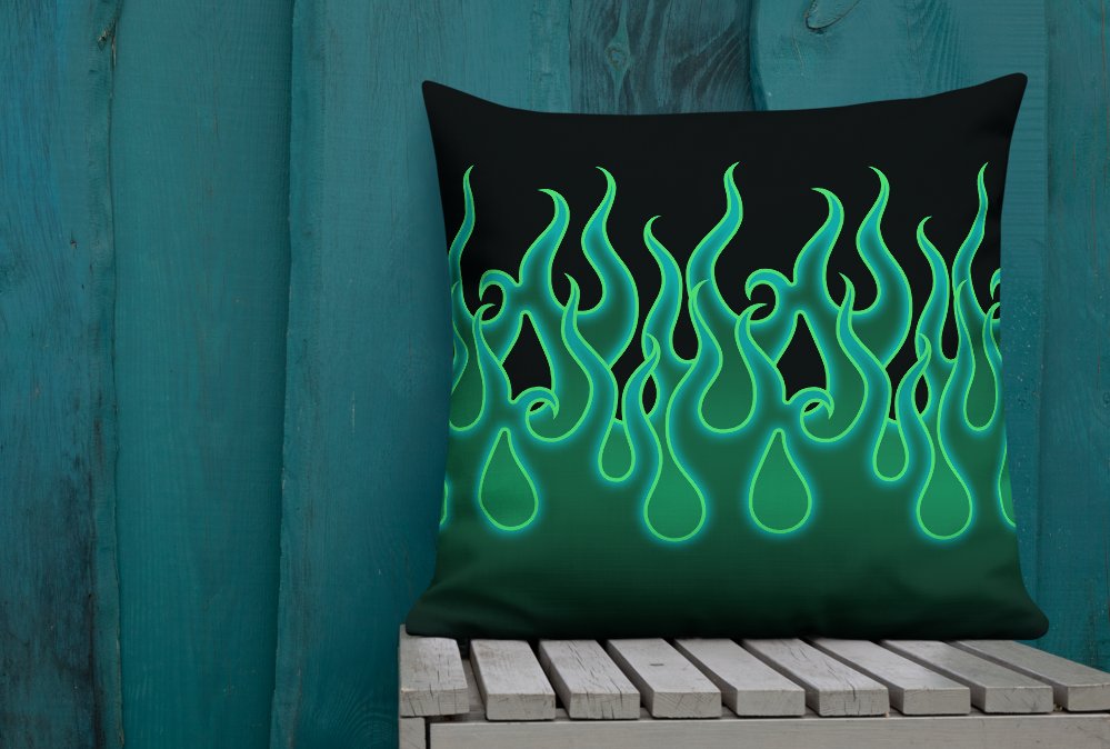 MooseDisco's tweet photo. New to my shop #myartwork Devilish #Green Hot Rod Flames Black Gothic Cushion: 3 sizes and just covers available:
https://t.co/osrxpUleL0

#gothic #mancave #flames #customcar #hotrod #customart #greendecor #gothdecor #bbq #altdecor #hot #alternative #unusual #throwcushion https://t.co/8g4oJ667Bb