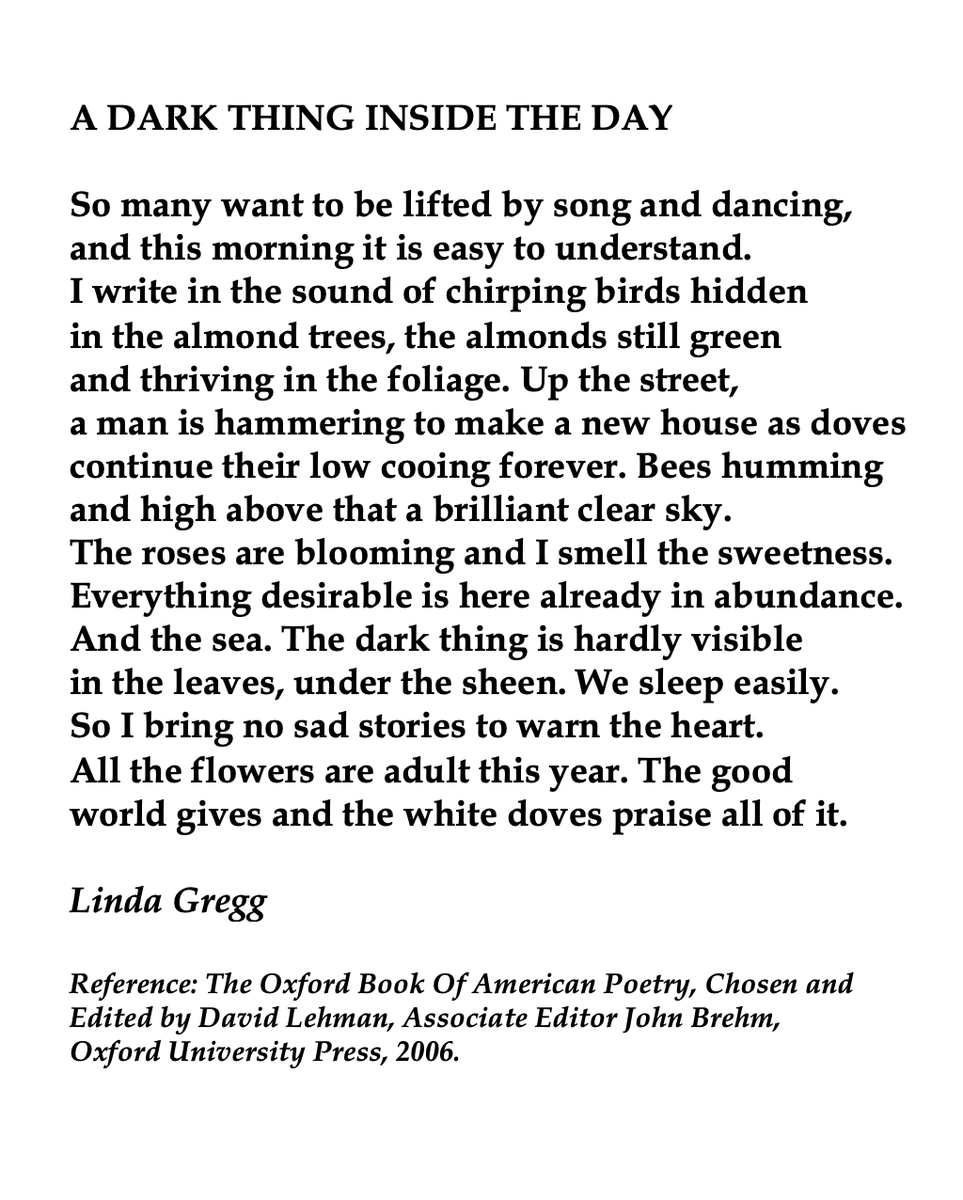 This is from my favorite poetry anthology, "A Book of Luminous Things," edited by  #CzeslawMilosz #LindaGregg    #EarthDay     #Poetry https://www.amazon.com/Book-Luminous-Things-International-Anthology/dp/0156005743