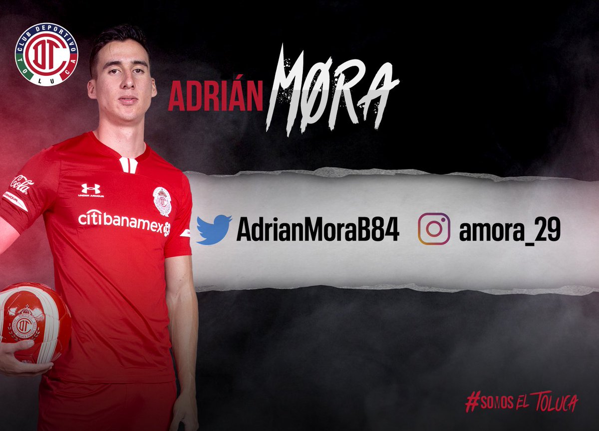 Sigan las cuentas oficiales del canterano <a href="/AdrianMoraB84/">Adrián Mora</a>. 📱 

#SomosElToluca 
#QuedateEnCasa