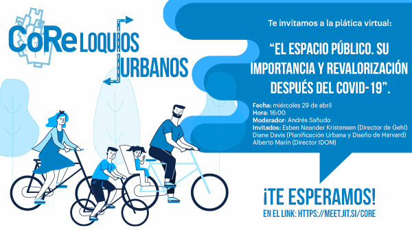 CoReCiudades's tweet photo. Acompáñanos a platicar sobre Espacio público con nuestros invitados Diane Davis (Planificación Urbana y Diseño de Harvard), Esben Kristensen (Director de Gehl), y Alberto Marín (Director IDOM), el miércoles 29 de abril a las 16:00 horas, en el link https://t.co/UxHb7Cttkq https://t.co/WnAD9noNdl