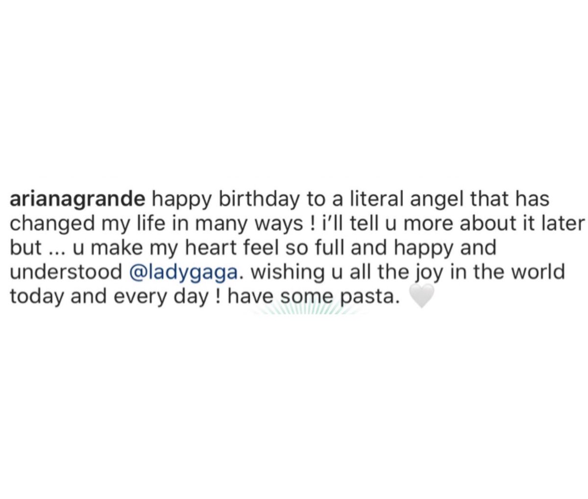 Ariana posted this birthday message to Gaga last month, along with a picture of the two in the studio