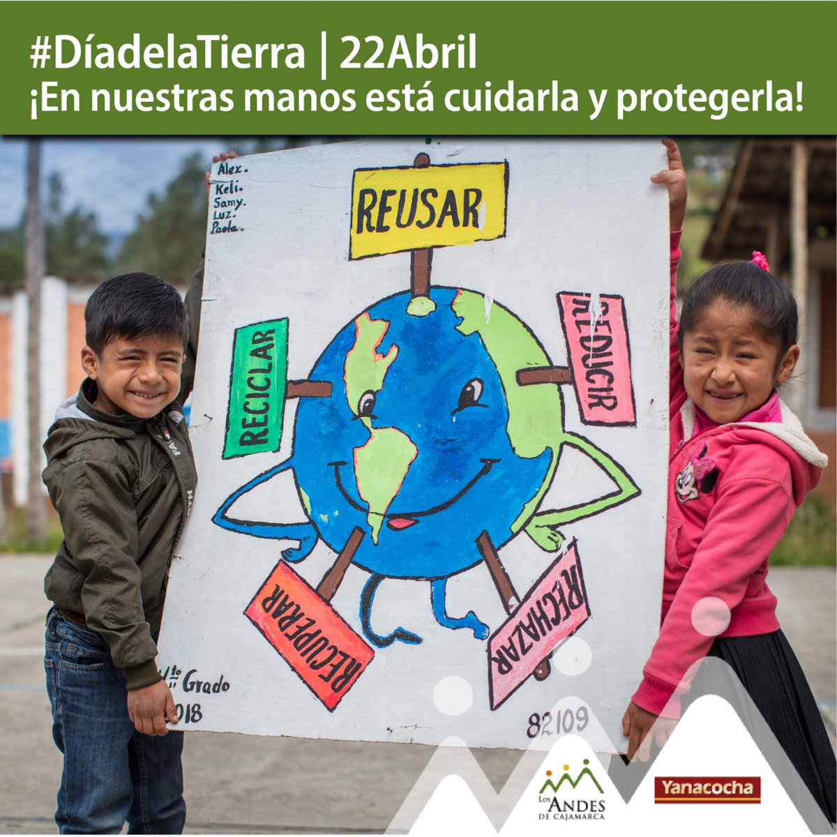 LosAndesCaj's tweet photo. En el día de nuestro planeta, tomemos consciencia de todo lo que nos ofrece, y trabajemos juntos para cuidarla y protegerla 🌎
#22deAbril #DíaDeLaTierra #5R https://t.co/zMzPlEuaXo
