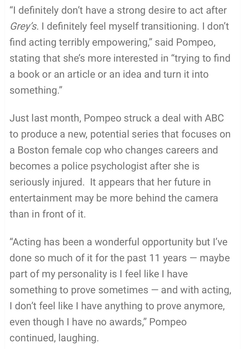 Back again..if that wasn’t bad. Imagine sitting in a room with Kerry Washington & Viola Davis and saying you don’t even have a passion for acting while being the HIGHEST PAID ACTRESS on TV. Then saying acting isn’t empowering. The PRIVILEGE. I’m sick.  #EllenPompeoIsOverParty