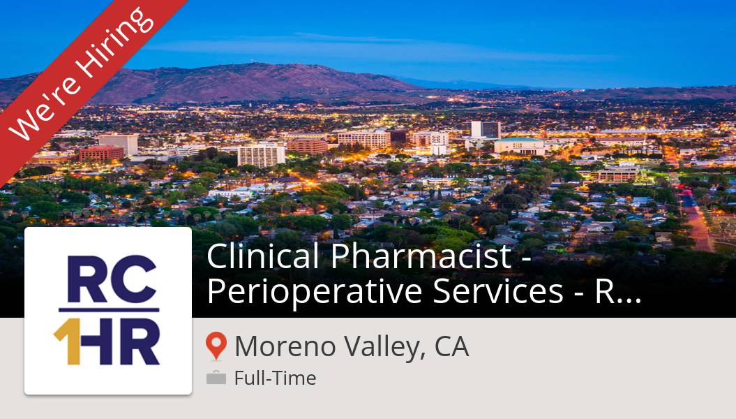 RivCoJobs's tweet photo. #CountyofRiverside is hiring! #Clinical Pharmacist  - Perioperative #Services - RUHS MC in #MorenoValleyCA, apply now! #job https://t.co/CnhrIH55pS #RivCo1HR https://t.co/5KVY6jqJPu