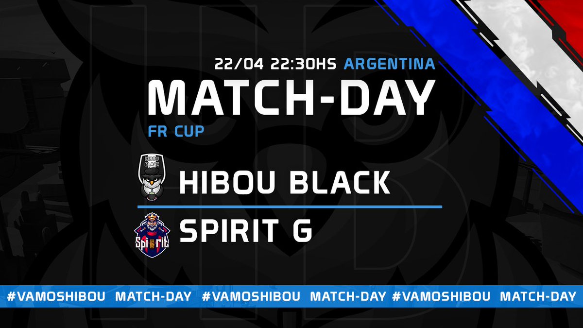 Hibou_GG's tweet photo. #BS | MATCHDAY 

🦉 Hibou Black 

🇨🇵 Esta noche, nuestros buhos negros estarán buscando el pase a los Cuartos de Final por la #FRCup 🏆

🗓  22/04 
🏆 @FRCup1
🆚️ @SpiritttG
⏰ 22:30 Hs 🇦🇷 - 21:30 Hs 🇨🇱
🎙

#VamosHibou https://t.co/utV2awlT2z