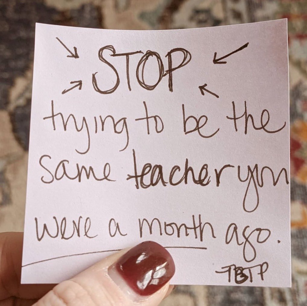 EDUC8_2_EMPOWER's tweet photo. This right here ⬇️ has probably been the single hardest thing for me to accept. #LearningToAccept #NewNormal #ThisIsHard

@WeAreTeachers https://t.co/SaSHmHxwgB