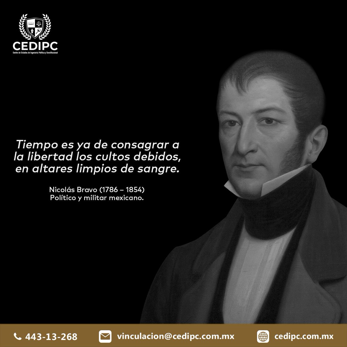 CEDIPCmx's tweet photo. #UnDíaComoHoy  de 1854 Muere en Chilpancingo, Guerrero, el #Caudillo de la Independencia de México #NicolásBravo. https://t.co/75vzrfB2Xe