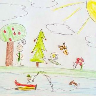 #sdircEarthDay challenge accepted! One of my Ss celebrating Earth Day with this beautiful drawing and a submission on Canvas about different plastics that should be recycled.       💚🌎🌞🌲🌻🦋🐠🌍💙