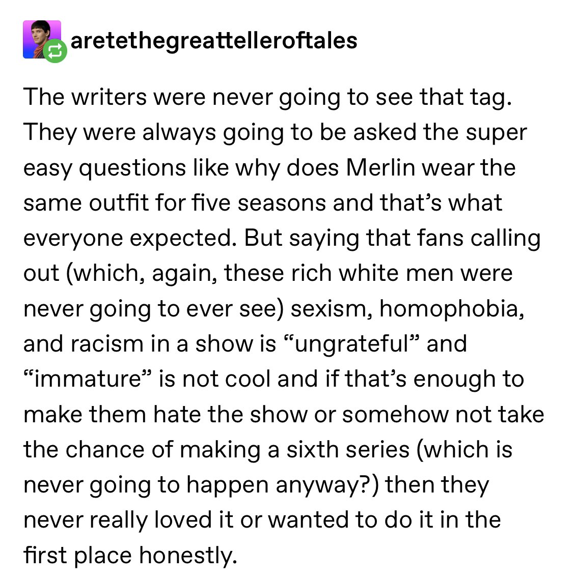 etherealocke's tweet photo. well at least there’s some hope for merlin tumblr #AskMerlin https://t.co/qo6Y5da46f
