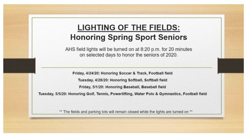 Thank you AHS for honoring our seniors!🧡🎓