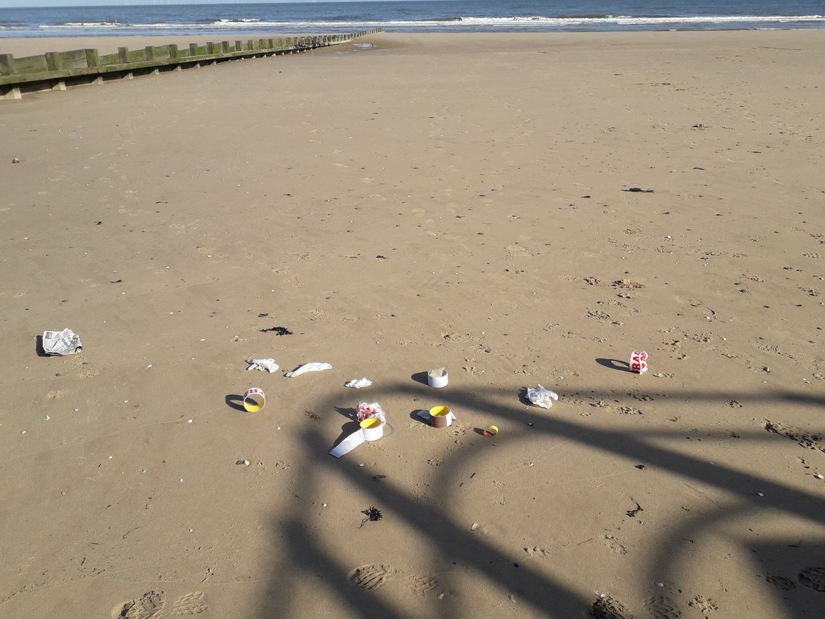 Still a long way to go in our efforts to persuade folk not to litter our amazing #SunnyRhyl beach - we can't hold a <a href="/sascampaigns/">Surfers Against Sewage</a> beach clean for now, so any ideas how we can persuade people to change their habits?