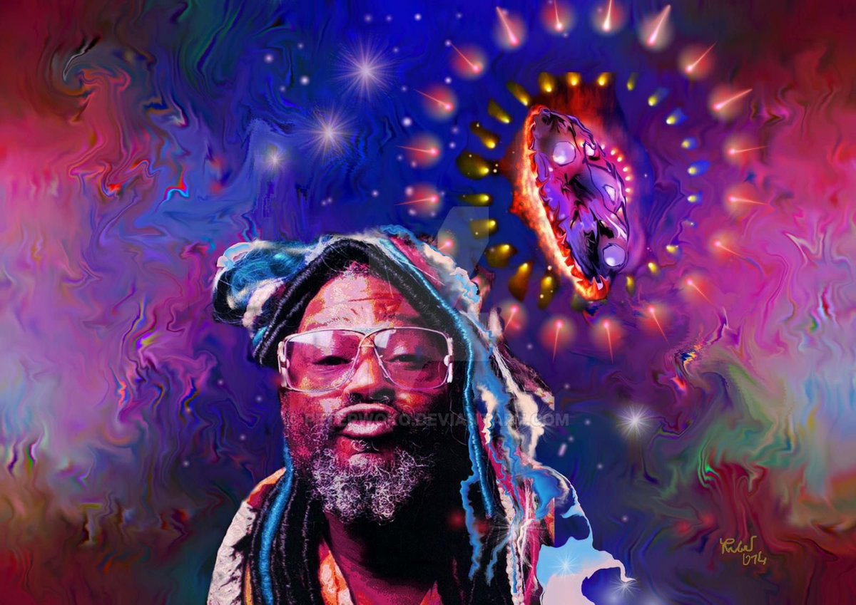 In the latter stages of Funkadelic, GC said he was "adopted by aliens" at the age of 17, and that: "they have long since programmed me to return with this message."More of a space theme occupied later releases & even a parody of Star Wars on “One Nation Under A Groove”.