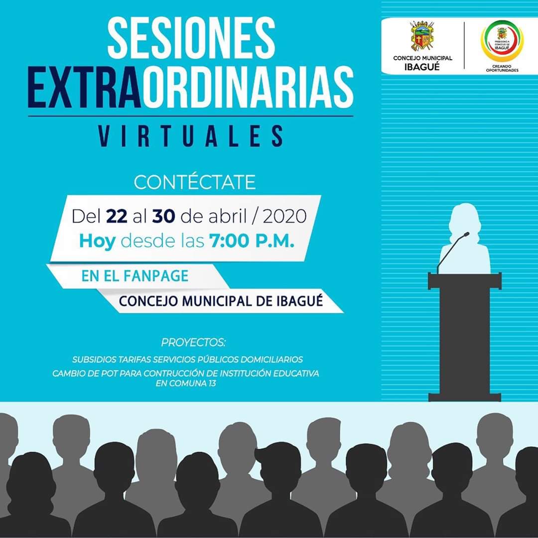 Esta noche a partir de las 7 p.m, los espero a través de la fan page del <a href="/CONCEJODEIBAGUE/">CONCEJO DE IBAGUÉ</a>, donde se dará apertura a las sesiones extraordinarias, allí seré ponente del proyecto de acuerdo de Reducción de Tarifas en los Servicios Públicos.
👇🏻
facebook.com/23108133425377…