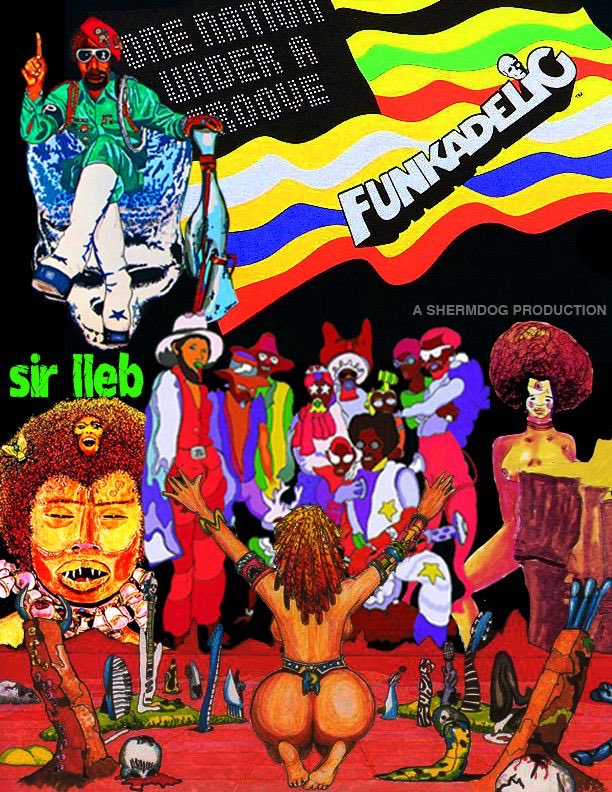 Funkadelic has a rawer, psychedelic hard rock sound but they also did produce some of the funkiest dance sounds too. In addition to the 2 different but related musical styles, GC started formulating 2 different mythologies for the 2 bands.