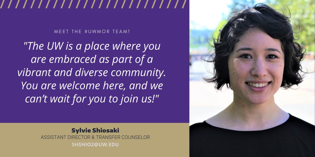 uwomadmor's tweet photo. Meet Sylvie, Assistant Director
 
Why #UW? “The UW where students of all backgrounds come together in their shared pursuit of #HigherEd. At UW students solve real-world problems &amp; participate in experiential and service learning opportunities.”

#MeetTheTeam #UWMOR #UDub https://t.co/fyaqYnx7F9