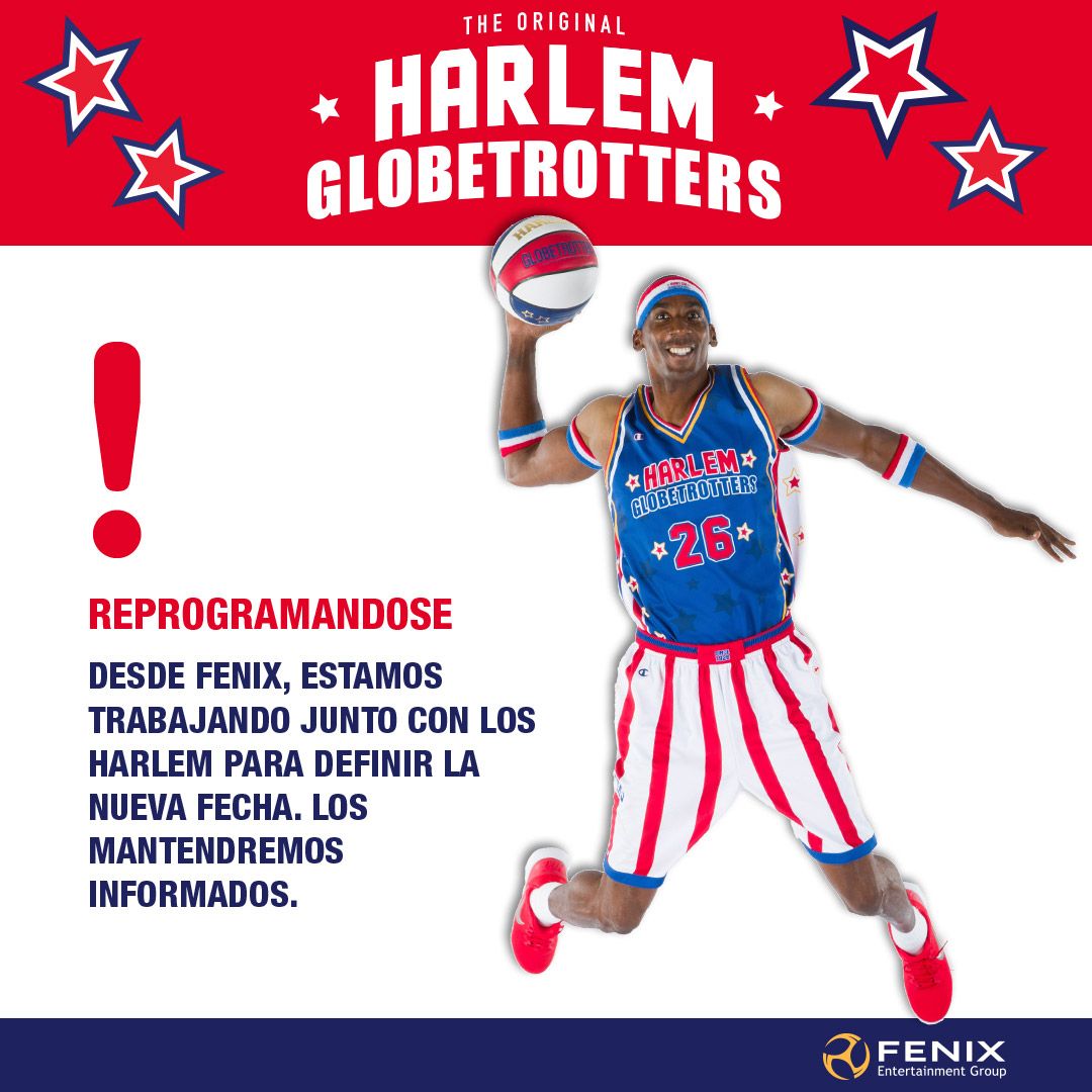A raíz del decreto 140-20 de CABA, y en colaboración con las medidas ante el avance del Coronavirus, los shows de @harlemglobetrotters del 25/4 serán re-programados. Su productora Fenix está trabajando junto con los HARLEM para definir nueva fecha.
#HarlemGlobetrotters #LunaPark https://t.co/mOZlvI2GB6