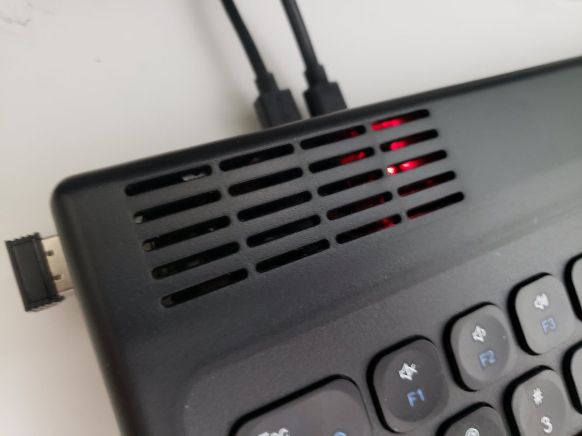 duhproject's tweet image. Finally got all the pieces I needed to get this very kind birthday gift from @Oddba1149. It's a keyboard that you can install a Raspberry Pi inside. It becomes a modern "wedge" style computer like the vintage #c64, #Amiga, #Atari style systems. I have big plans for this!