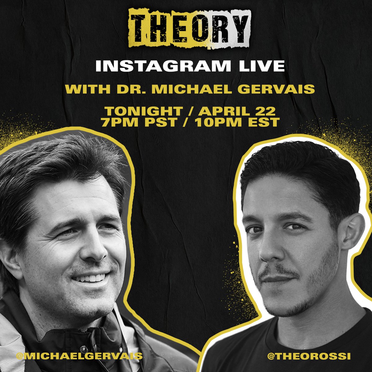michaelgervais's tweet image. Tonight! 7pm PST. 

With @Theorossi. On instagram. Tune in!

#THEOryPOD