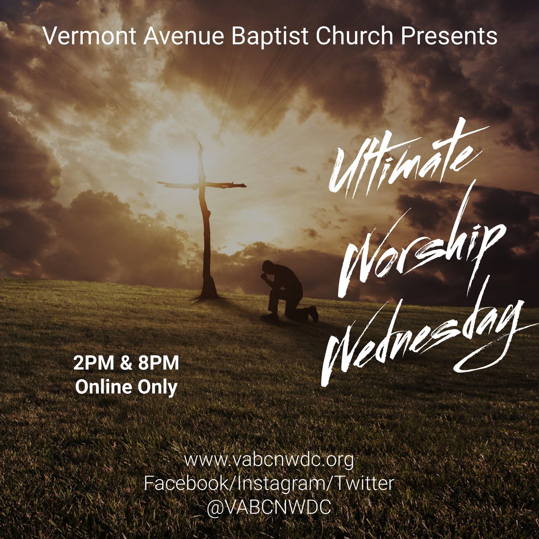 VABCNWDC's tweet photo. If you didn't get to tune in at 2, join us online at 8 for #UltimateWorshipWednesday! Today we're streaming the VABC Choraleers' 50th Anniversary concert. https://t.co/LTq6whSyqI