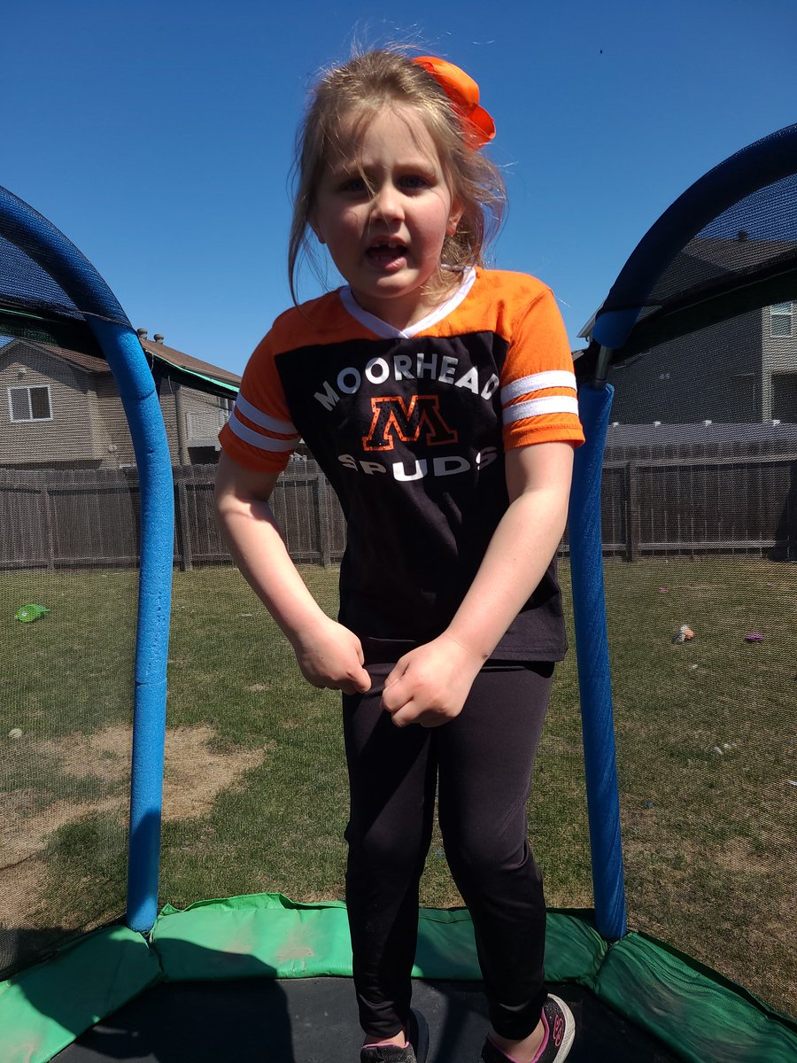 as_maki's tweet photo. Incorporating math with exercise. I gave Sophia two numbers and told her whether to jump the highest or lowest number on the trampoline. @sgrPhyEd @sgrspuds @KatyMillerSGR_K https://t.co/nKVhjXnMSB