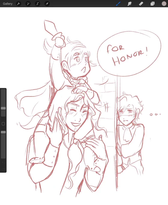 I found the og concept sketch I drafted for this, i wasn't vibing with Glenn in this so I scrapped it xD
.
#sylvix #roughdraft #draft 