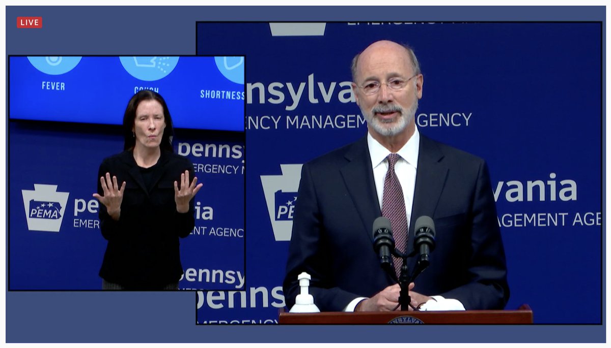 All of Pennsylvania is now in the red phase.Red = Tight restrictions Only life-sustaining businesses are open Limited telework People are staying home, except for critical needsAs regions hit benchmarks that show they’re ready, they’ll move to the yellow phase.