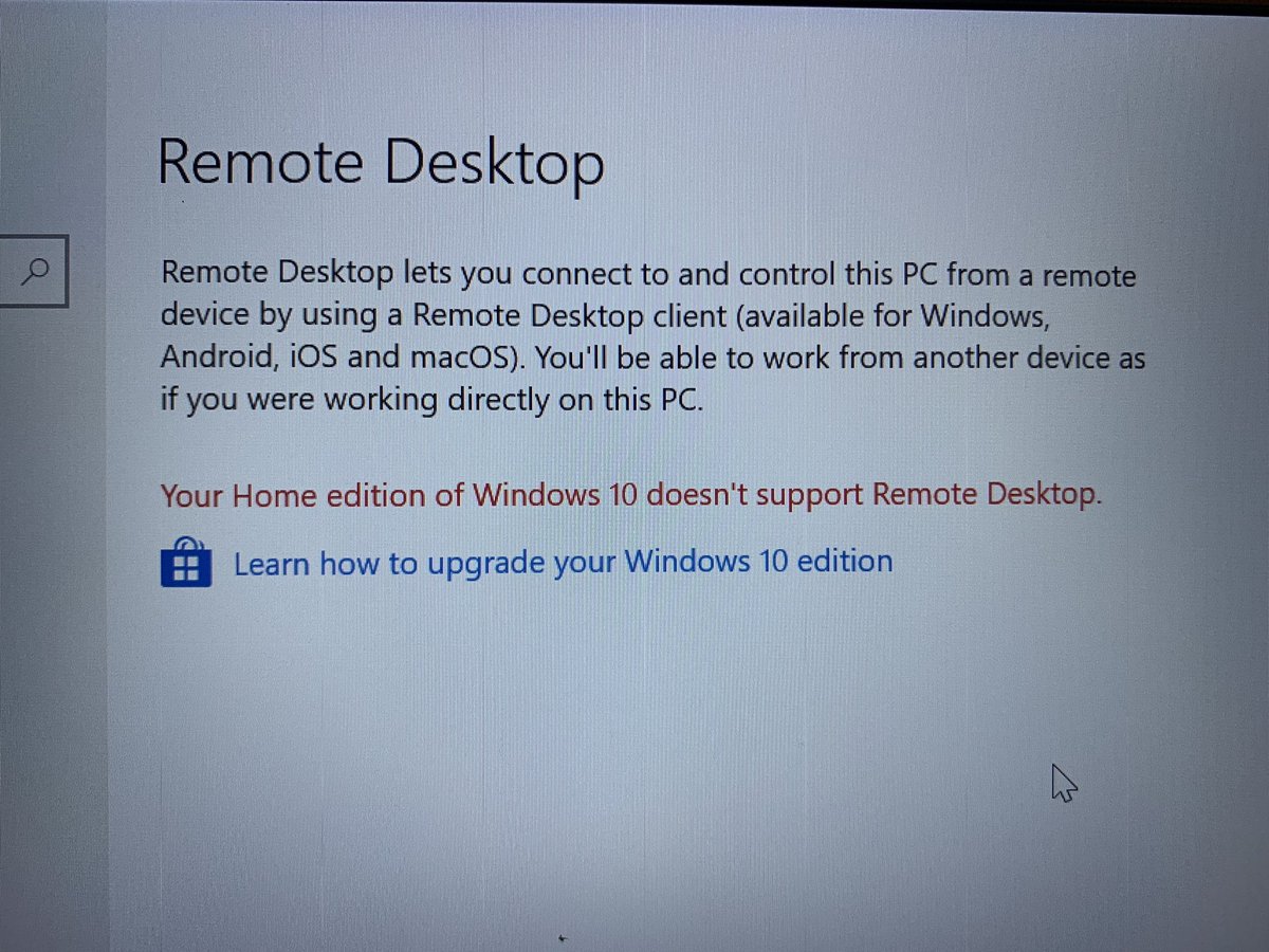 Ok cool thing sorta is that this windows edition doesn’t support RDP! But I’m a kid and I’m gonna try hax so what other remote control stuff can I install! Let’s try team/viewer...