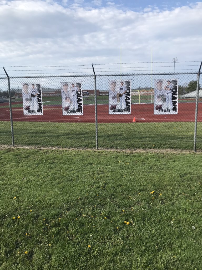 CWDiamondClub's tweet photo. Proud of our Seniors! Thank you @CWIndians for coordinating this! Proudly posted along Dietz!#InThisTogether https://t.co/xtzirD6gaO