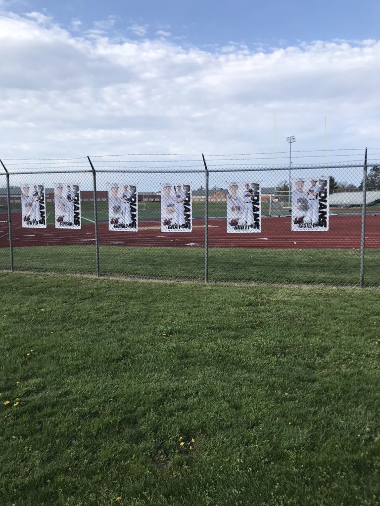 CWDiamondClub's tweet photo. Proud of our Seniors! Thank you @CWIndians for coordinating this! Proudly posted along Dietz!#InThisTogether https://t.co/xtzirD6gaO