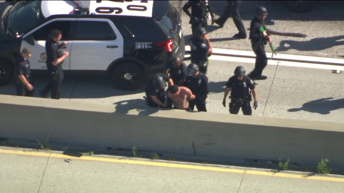 The suspect has been taken into custody following a standoff that lasted more than an hour.