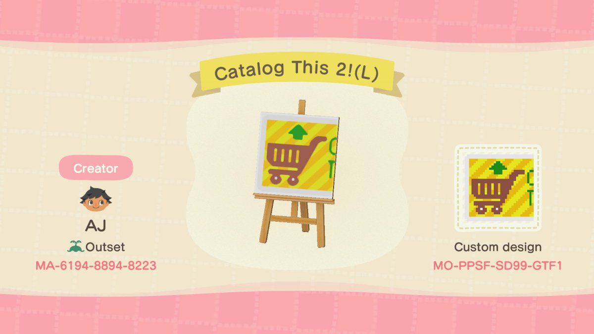 LockNinety's tweet photo. Let your friends know they can pick up (but not keep) these items with this design. Strive to have a huge catalog of items together and help each other out! #ACNHDesign #ACNH #AnimalCrossingNewHorizons https://t.co/pnyK4hnthy