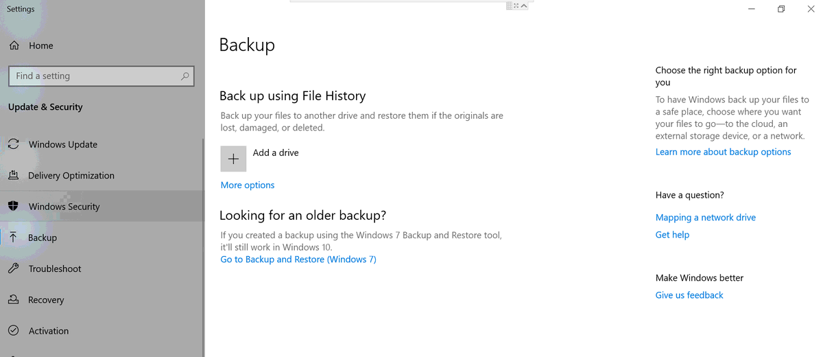 so there's loads of considerations going through my brain but the first one is BACK THE DEVICE UP... now let's see what we can do with backup on home edition