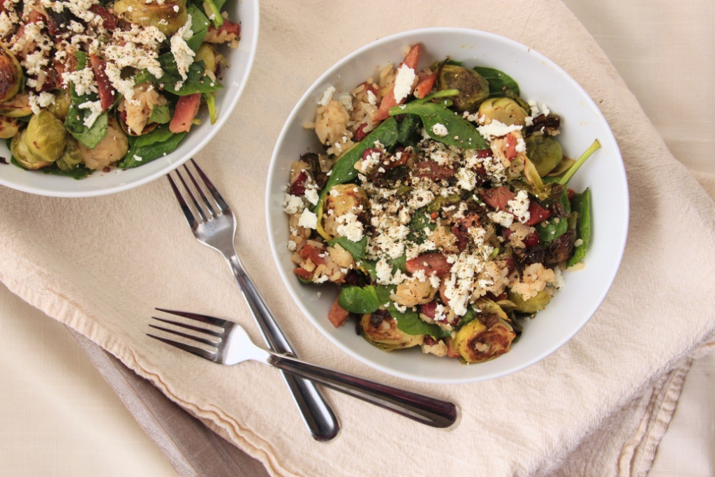 BakingBytes's tweet photo. Bacon, Bean, &amp; Brussels Bowl https://t.co/HNullVIc9O https://t.co/R27ljphDXT