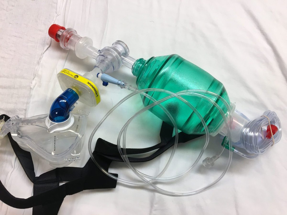 Reflections  #COVID19 nights- Still seeing comfortable hypoxia + still w/o HFNC or BPAP- Critical to learn how to create your own CPAP to avoid intubations- Best solution: make kit w/ BVM, CPAP mask, Viral Filter, PEEP Valve, NC + tegaderm
