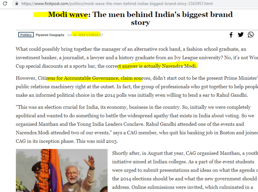 2013CAG+Modi https://www.firstpost.com/politics/modi-wave-the-men-behind-indias-biggest-brand-story-1563957.html https://economictimes.indiatimes.com/news/politics-and-nation/prashant-kishor-meet-the-most-trusted-strategist-in-the-narendra-modi-organisation/articleshow/23614928.cms?from=mdr2015Ipac+Nitish https://www.news18.com/news/politics/how-ipac-made-it-click-for-nitish-kumar-in-bihar-1162279.html2017Ipac+Amarinder Singh https://indianexpress.com/article/india/the-campaigns-which-led-to-the-victory-of-capt-amarinder-singh-in-punjab-4586245/2019Ipac+Jagan https://epaper.andhrajyothy.com/c/39699926  https://pbs.twimg.com/media/D7PdbV-UwAExozI.jpg https://www.indiaaheadnews.com/politics/how-ipacs-innovative-campaigns-are-turning-andhra-voters-in-jagan-reddys-favour-323441