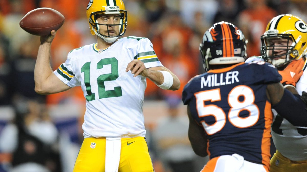 BCMLMadden's tweet photo. Final Score
Packers: 49
Broncos: 34

Packers improve to 3-0 on the season, while the Broncos fall to 1-2. https://t.co/JFOH78ddXX