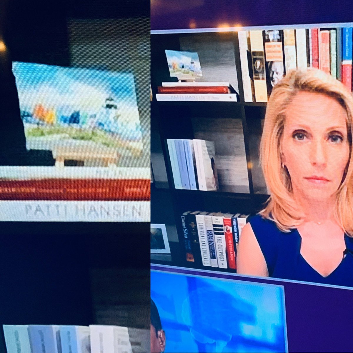 ChipSovek's tweet photo. Hey @DanaBashCNN nice painting you have on your shelf...who’s the artist? https://t.co/WR6Fdl41q8